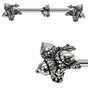 Carpe Diem Hardware - Triple Acorn & Oak Leaf 22'' O.C. Approx w/ 1/2'' Smooth Center Long Pull w/ Center Brace - Chalice