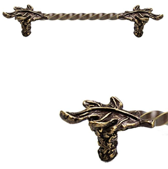 Carpe Diem Hardware - Oak Leaf 6'' O.C. Approx w/ 1/2'' Smooth Center Long Pull - Chalice