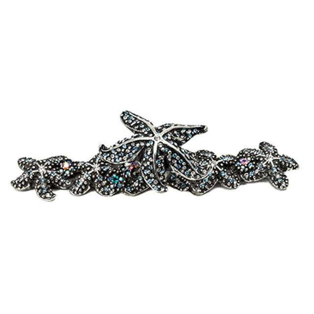 Carpe Diem Hardware - Star Fish Knob & Sea Anemones Large Back Plate w/ Swarovski Crystals - Chalice