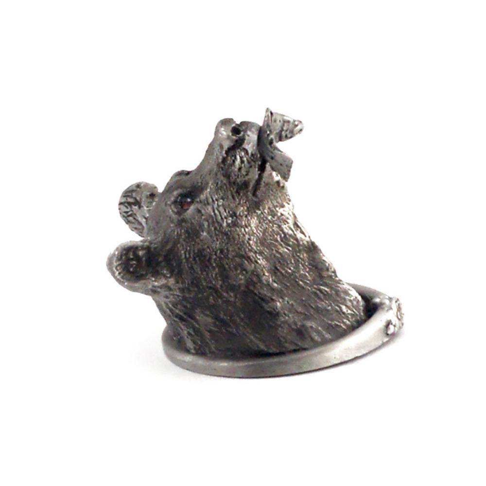 Carpe Diem Hardware - Large Bear Head Knob w/ Fish In Mouth - Chalice