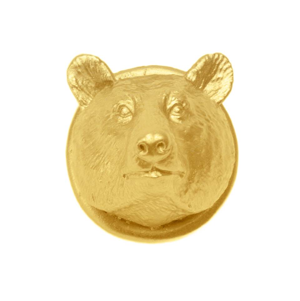 Carpe Diem Hardware - Small Bear Head Knob - Gilded Mercury