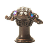 Carpe Diem 2581-22C In The Garden Oil Rub Bronze Frog Knob W/ Swarovski Crystals