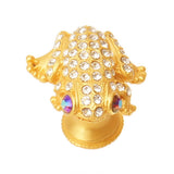 Carpe Diem Hardware - Carpe Diem 2581-8C In The Garden Gilded Mercury Frog Knob W/ Swarovski Crystals - Gilded Mercury