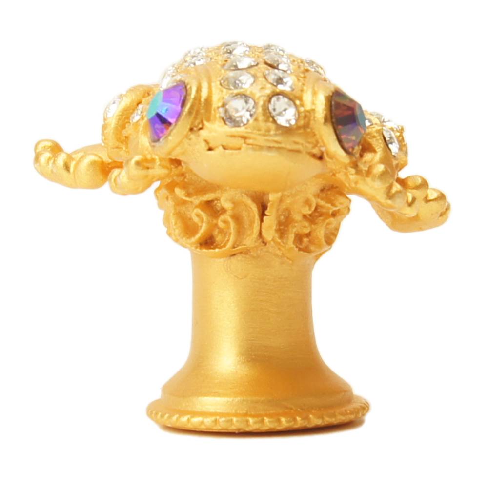 Carpe Diem 2581-22C In The Garden Oil Rub Bronze Frog Knob W/ Swarovski Crystals