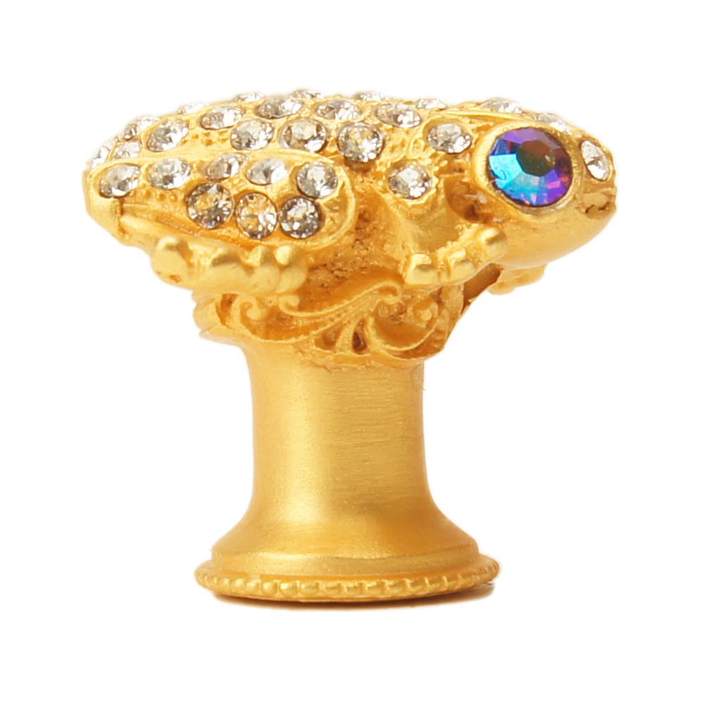 Carpe Diem 2581-22C In The Garden Oil Rub Bronze Frog Knob W/ Swarovski Crystals