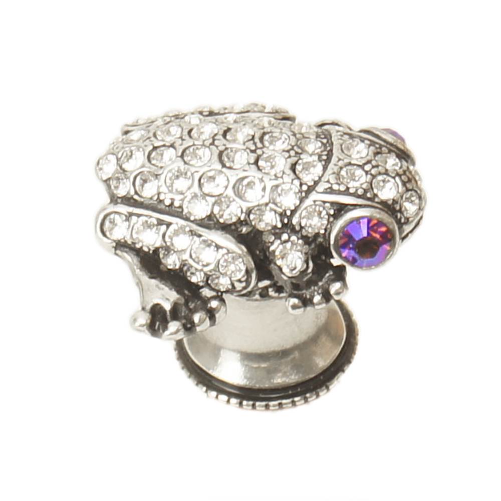 Carpe Diem Hardware - Carpe Diem 2581-9C In The Garden Chalice Frog Knob W/ Swarovski Crystals - Chalice