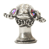 Carpe Diem 2581-22C In The Garden Oil Rub Bronze Frog Knob W/ Swarovski Crystals