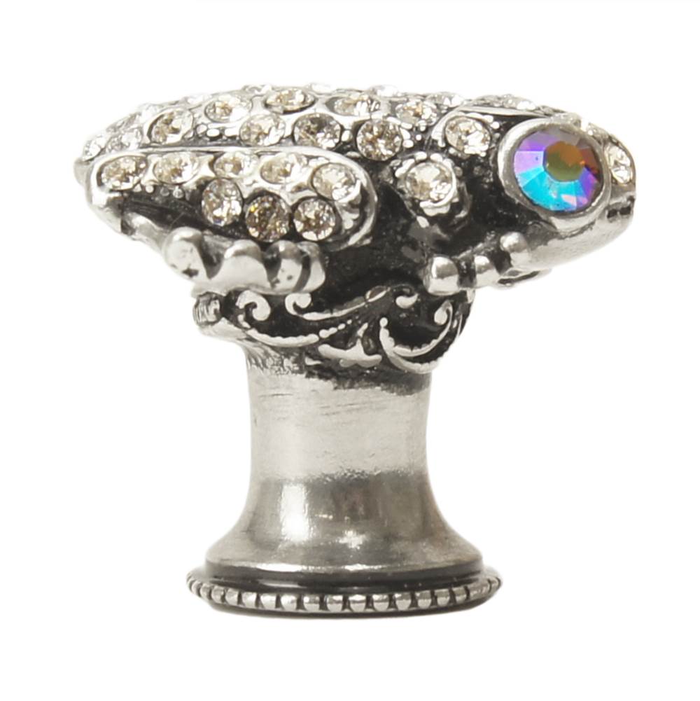 Carpe Diem 2581-22C In The Garden Oil Rub Bronze Frog Knob W/ Swarovski Crystals