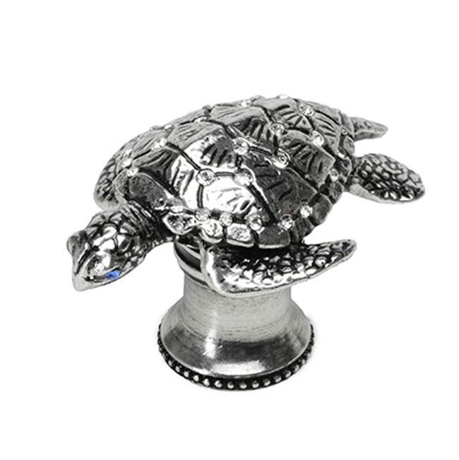 Carpe Diem Hardware - Sea Turtle Knob w/ Swarovski Crystals - Chalice