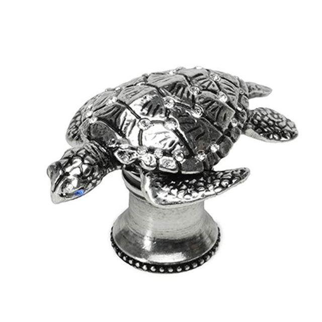 Carpe Diem Hardware - Sea Turtle Knob w/ Swarovski Crystals - Chalice