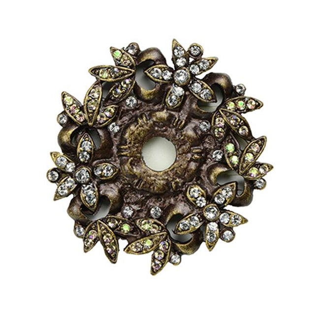Carpe Diem Hardware - Rose Round Escutcheon w/ Swarovski Crystals - Chalice