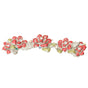 Carpe Diem Hardware - Rose 4'' O.C. Pull w/ Swarovski Clear Crystals & Ruby Red Glaze - Gilded Mercury