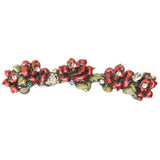 Carpe Diem Hardware - Carpe Diem 2958-9 In The Garden Chalice Rose 4'' O.C. Pull W/ Swarovski Clear Crystals and Ruby Red Glaze - Chalice