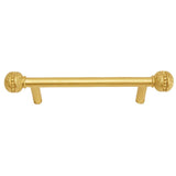 Carpe Diem Hardware - Millennium 4'' O.C. Pull, Millennium Caps On End - Gilded Mercury
