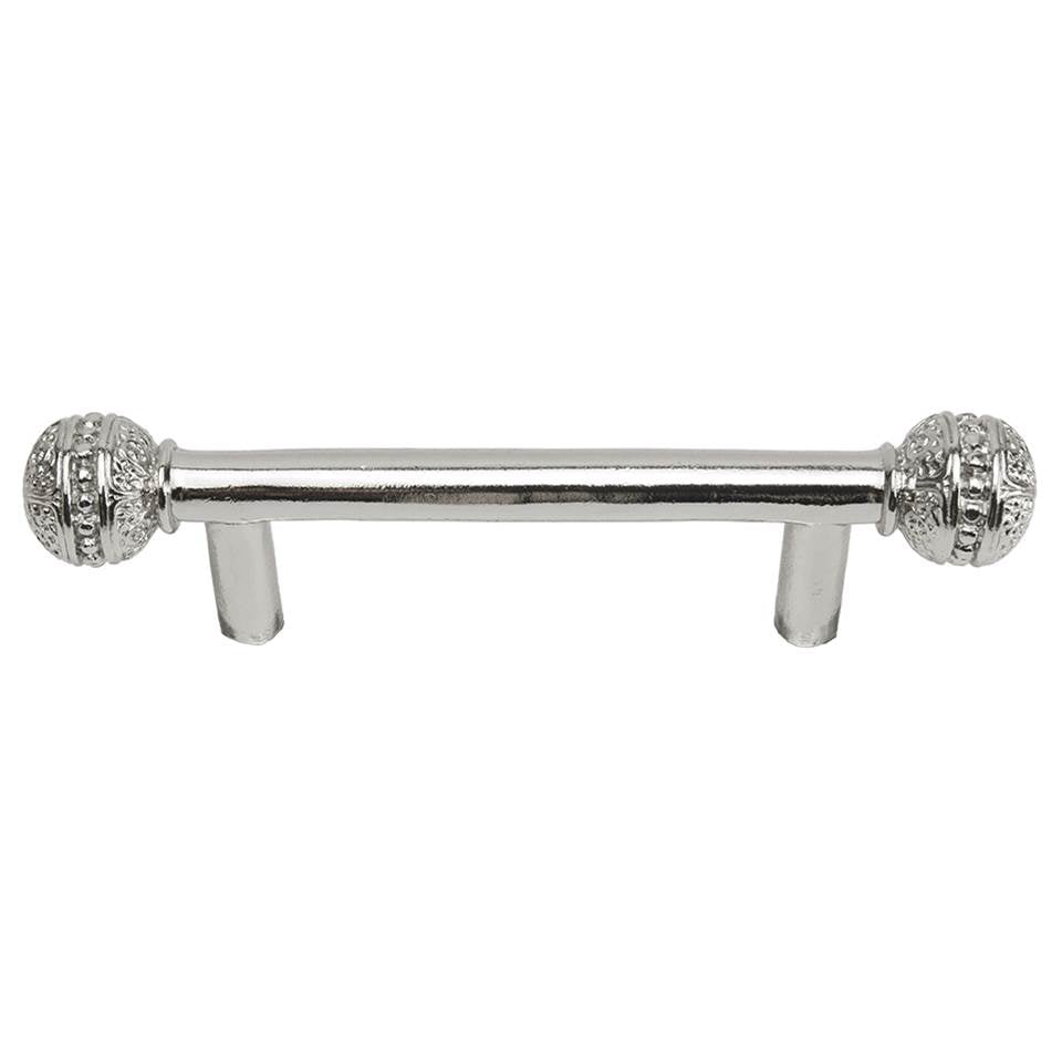 Carpe Diem Hardware - Millennium 3'' O.C. Pull, Millennium Caps On End - Platinum