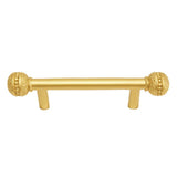Carpe Diem Hardware - Millennium 3'' O.C. Pull, Millennium Caps On End - Gilded Mercury