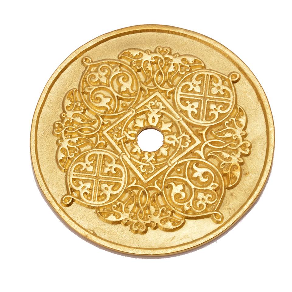Carpe Diem Hardware - Millennium Large Round Escutcheon - Gilded Mercury