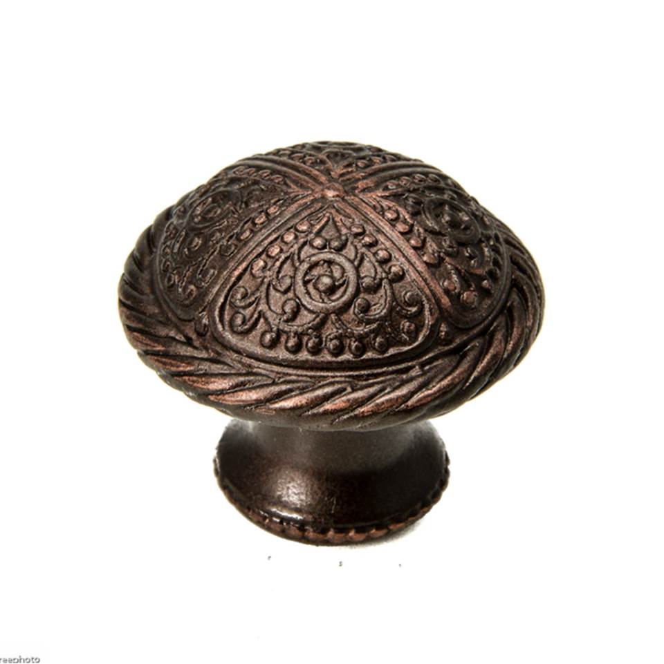 Carpe Diem Hardware - Millennium Large Knob With Rope Border - Oil Rubbed Bronze