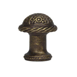 Carpe Diem Hardware - Millennium Small Knob With Rope Border - Antique Brass