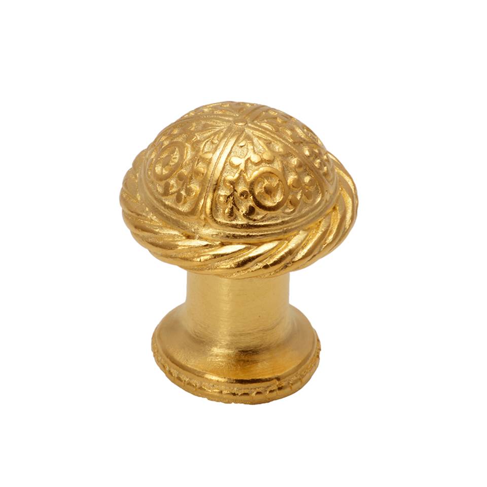Carpe Diem Hardware - Millennium Small Knob With Rope Border - Gilded Mercury