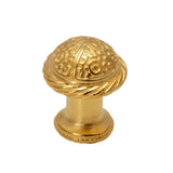 Carpe Diem Hardware - Millennium Small Knob With Rope Border - Gilded Mercury