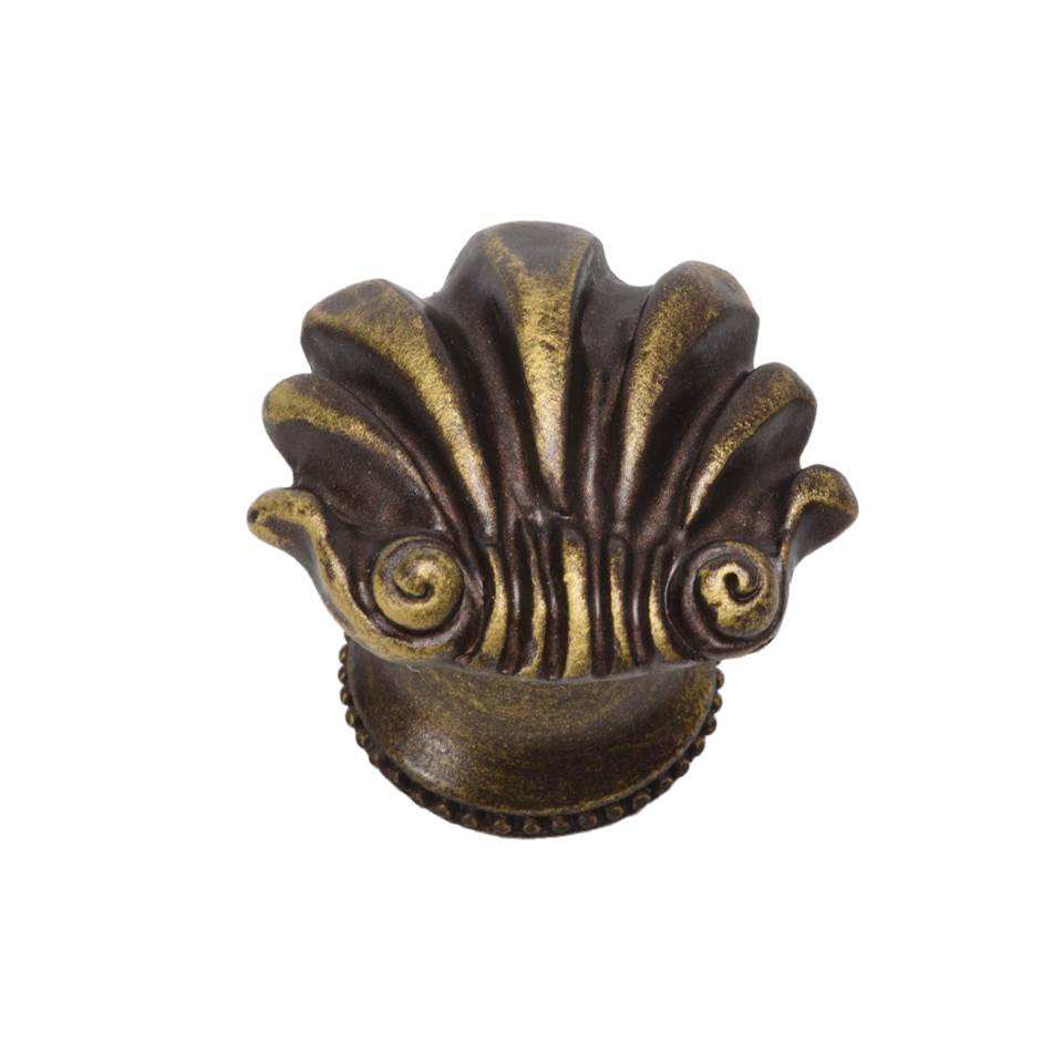 Carpe Diem Hardware - Aphrodite Small Shell Knob - Antique Brass