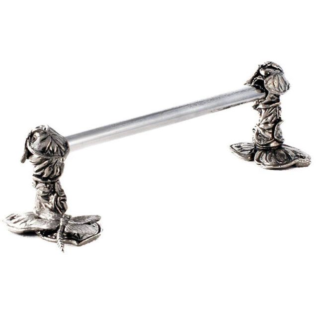 Carpe Diem Hardware - Lily Pad & Dragon Fly 24'' O.C. Approx Towel Bar - Chalice