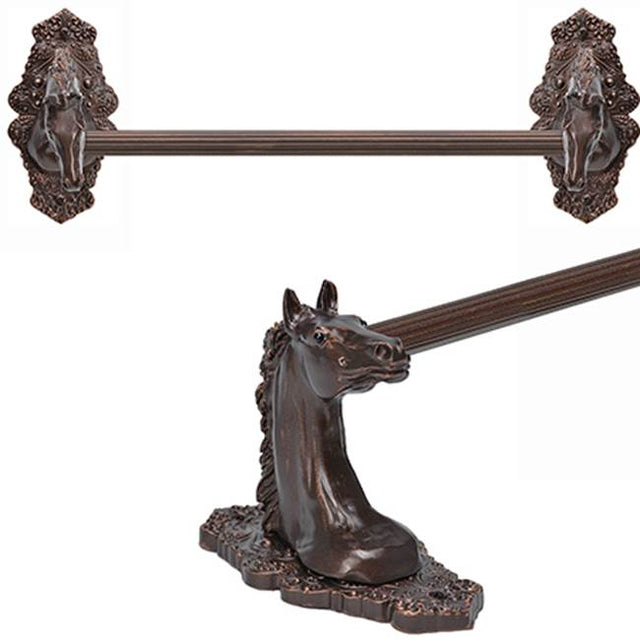 Carpe Diem Hardware - Horse w/ Tularosa Escutcheon 32'' O.C. Approx Towel Bar - Chalice