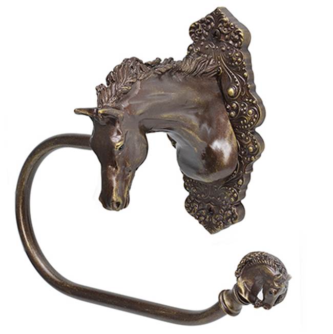 Carpe Diem Hardware - Horse w/ Tularosa Escutcheon Swing Tissue Holder Right - Chalice