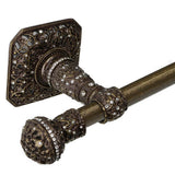 Juliane Grace 16'' O.C. (Approximately) Towel Bar With 350 Swarovski Clear Crystals With 5/8'' Smooth Center