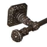 Juliane Grace 16'' O.C. (Approximately) Towel Bar With 350 Swarovski Clear Crystals With 5/8'' Reeded Center