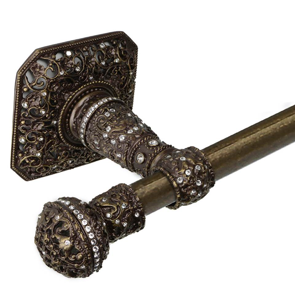 Juliane Grace 32'' O.C. (Approximately) Towel Bar With 350 Swarovski Clear Crystals With 5/8'' Smooth Center