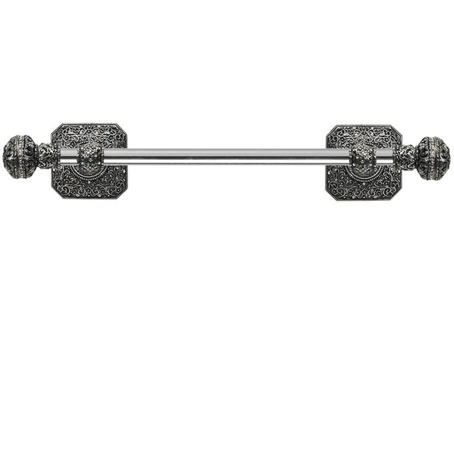 Carpe Diem Hardware - Juliane Grace 32'' O.C. (Approximately) Towel Bar With 350 Swarovski Clear and Aurore Boreale Crystals With 5/8'' Smooth Center - Chalice