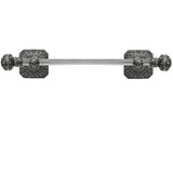 Carpe Diem Hardware - Juliane Grace 36'' O.C. (Approximately) Towel Bar With 350 Swarovski Clear and Aurore Boreale Crystals With 5/8'' Reeded Center - Chalice