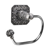 Juliane Grace Swing Tissue Smooth Ring Left With 131 Swarovski Clear and Aurore Boreale Crystals