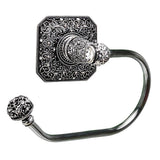 Juliane Grace Swing Tissue Reeded Ring Left With 131 Swarovski Clear and Aurore Boreale Crystals
