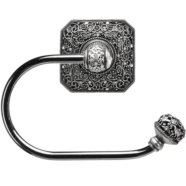 Carpe Diem Hardware - Juliane Grace Swing Tissue Smooth Ring Right With 131 Swarovski Clear and Aurore Boreale Crystals - Chalice