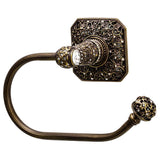 Carpe Diem Hardware - Juliane Grace Swing Tissue Reeded Ring Right w/ 131 Swarovski Crystals - Antique Brass