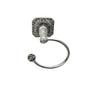 Carpe Diem Hardware - Juliane Grace Swing Towel Smooth Ring Left w/ 131 Swarovski Crystals - Gilded Mercury