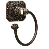 Juliane Grace Swing Towel Reeded Ring Left With 131 Swarovski Clear Crystals