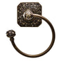 Carpe Diem Hardware - Juliane Grace Swing Towel Reeded Ring Left w/ 131 Swarovski Crystals - Antique Brass