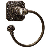 Juliane Grace Swing Towel Reeded Ring Left With 131 Swarovski Clear Crystals