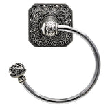 Carpe Diem Hardware - Juliane Grace Swing Towel Reeded Ring Left w/ 131 Swarovski Crystals - Chalice