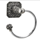 Juliane Grace Swing Towel Reeded Ring Left With 131 Swarovski Clear Crystals