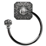 Carpe Diem Hardware - Juliane Grace Swing Towel Reeded Ring Left With 131 Swarovski Clear and Aurore Boreale Crystals - Chalice
