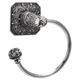 Juliane Grace Swing Towel Reeded Ring Left With 131 Swarovski Clear and Aurore Boreale Crystals