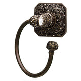 Juliane Grace Swing Towel Reeded Ring Right With 131 Swarovski Clear Crystals