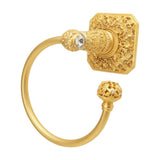 Carpe Diem Hardware - Juliane Grace Swing Towel Reeded Ring Right w/ 131 Swarovski Crystals - Gilded Mercury
