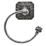 Carpe Diem Hardware - Juliane Grace Swing Towel Reeded Ring Right With 131 Swarovski Clear Crystals - Chalice