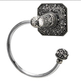 Juliane Grace Swing Towel Reeded Ring Right With 131 Swarovski Clear Crystals